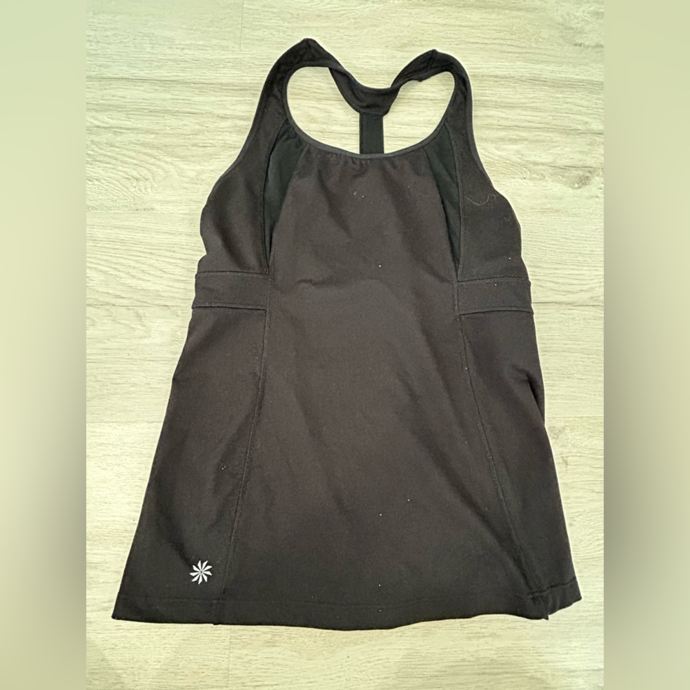 Athleta black athletic T back tank top women’s M